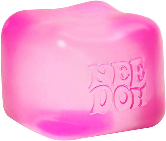 Schylling Needoh Nice Cube Sensory Toy with a Super Solid Squish - Always Returns to its Square Shape - Ages 3 and Up - 3 Pack Assorted Colours (Nice Cube, 3 Pack, Colours Chosen at Random)