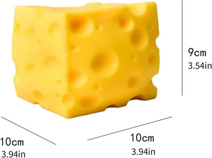 10cm Giant Cheese Squishy Toy,Slow-Rebound Shapeable Squeeze Ball, Realistic Sensory Fidget Toy,Sensory Fidget Toy for Stress Relief, Anxiety Relief Gift for Adults