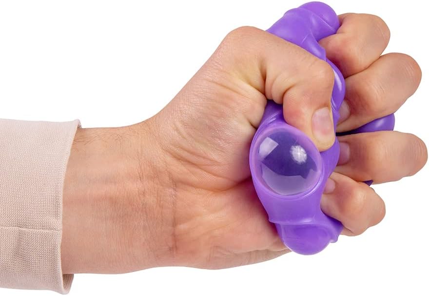 Schylling NeeDoh Happy Snappy Ball - Sensory Squeeze Toy - Air Filled Perfect Pop - 2.5" Wide - Color May Vary (Pack of 1)