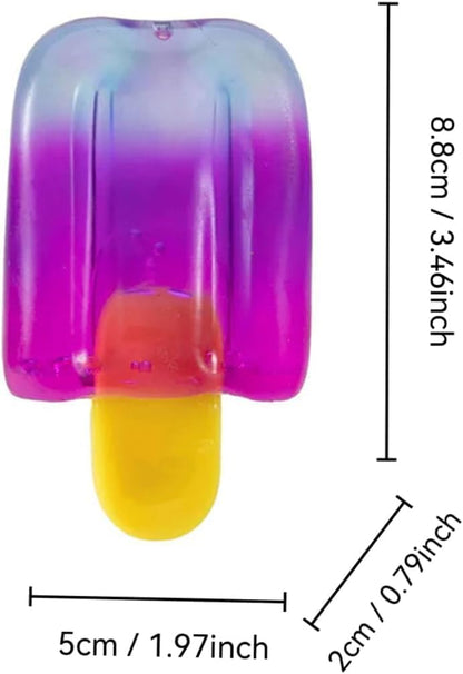 Ice Cream Squeeze Stress Relief Toy, Summer Sensory Stress Reduction, Anxiety Relief, Suitable for Everyone, Pack of 3