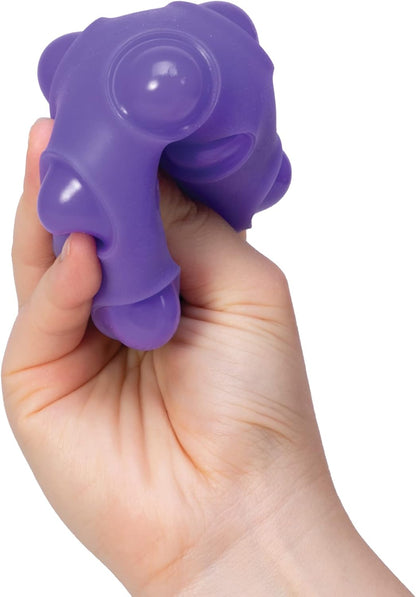 Schylling NeeDoh Happy Snappy Ball - Sensory Squeeze Toy - Air Filled Perfect Pop - 2.5" Wide - Color May Vary (Pack of 1)