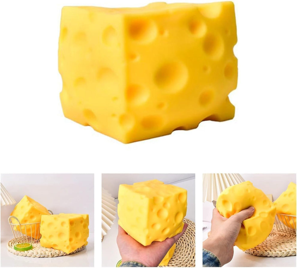 10cm Giant Cheese Squishy Toy,Slow-Rebound Shapeable Squeeze Ball, Rea ...