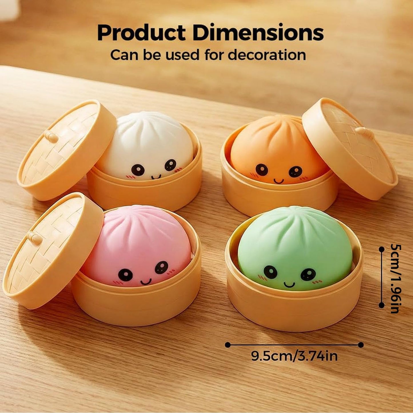 Dumpling Squishies Toy, Giant Glitter Dumpling, Colorful Dumplings Stress Balls Fidget Sensory Toy,Soft Squeeze Decompression Dough with Food Steamer, Stretchy Desk Toys (Purple)