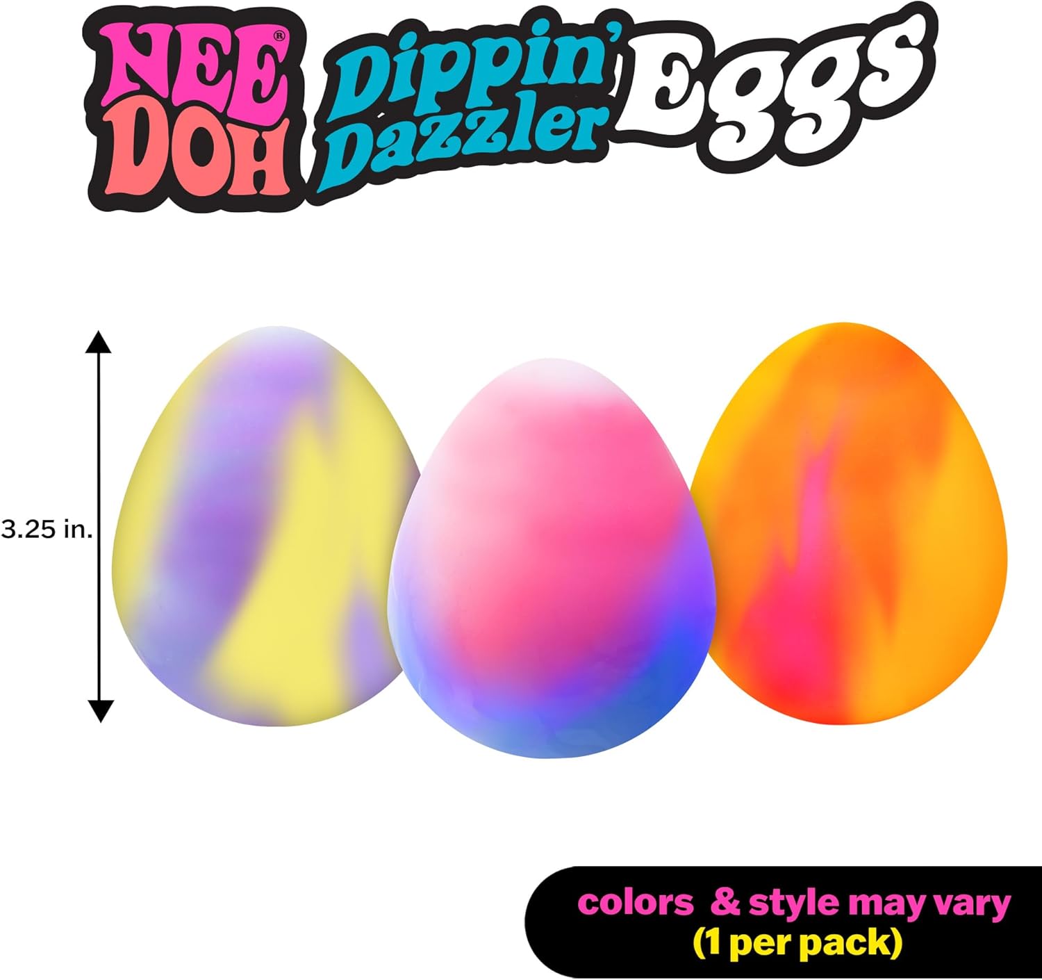 Schylling Needoh Dippin Dazzler - Sensory Squeeze Toy - Colors May Vary