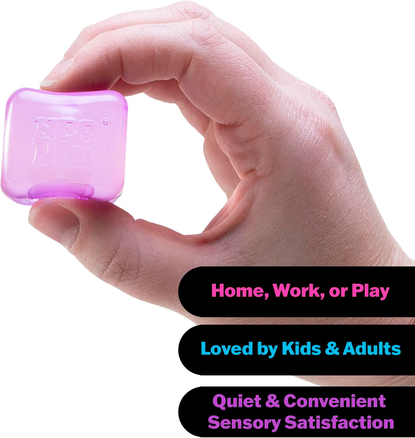 Schylling NeeDoh Nice Ice Baby 4 Pack - Sensory Squeeze Toy - 1.5" Cube - Colors May Vary