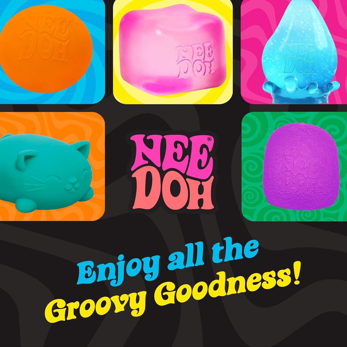 Schylling Needoh Good Vibes Only - Sensory Squeeze Toy - Colors May Vary (1 Per Pack)