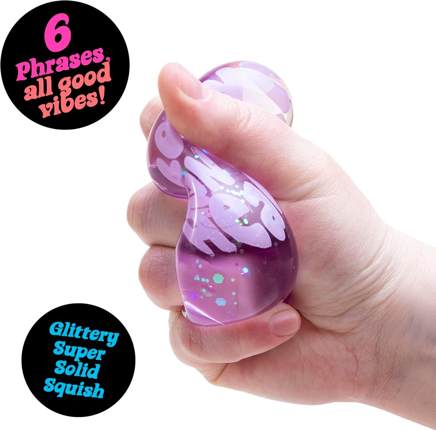 Schylling Needoh Good Vibes Only - Sensory Squeeze Toy - Colors May Vary (1 Per Pack)