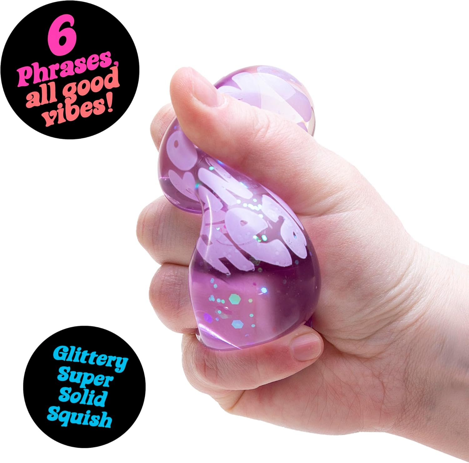 Schylling Needoh Good Vibes Only - Sensory Squeeze Toy - Colors May Vary (1 Per Pack)