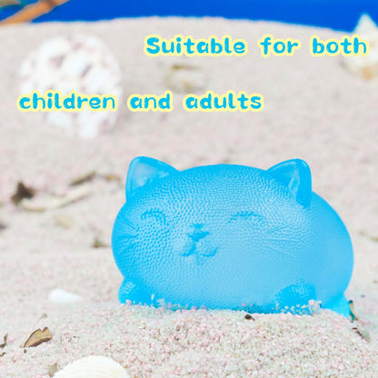 Stress Cat Toy, Sensory Fidget Toy, Sugar Filled Squishy Toys for Kids Stress Relief - High Density Squeeze Balls for Students Calming - Ultra-Soft Decompression Venting Toys