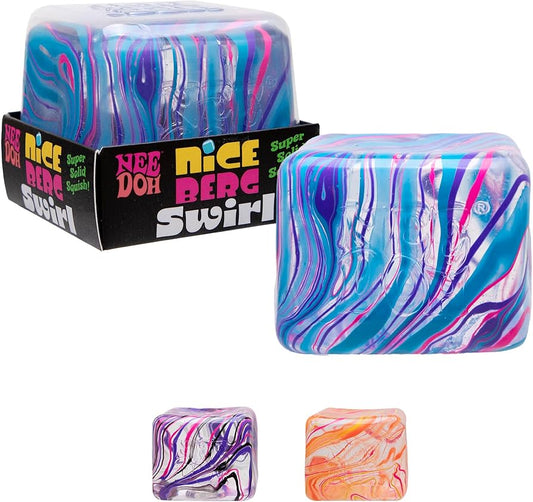 NeeDoh Swirl Marble Nice Berg Cube