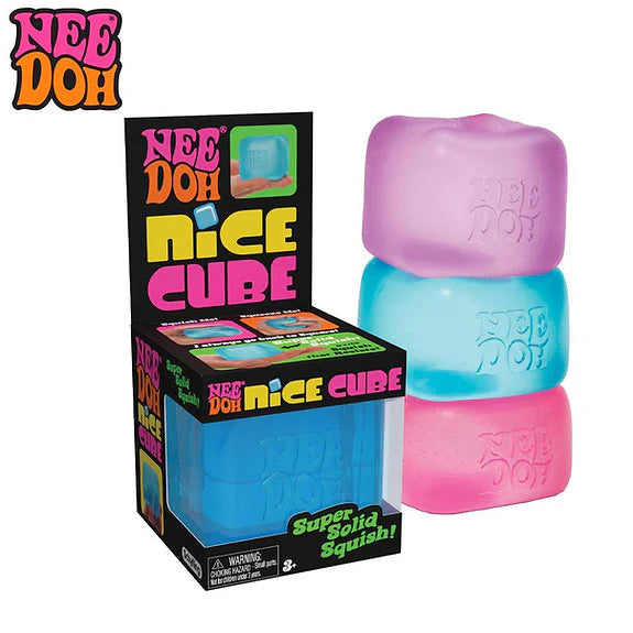 NeeDoh Nice Cube Blue, Pink and Purple Colours