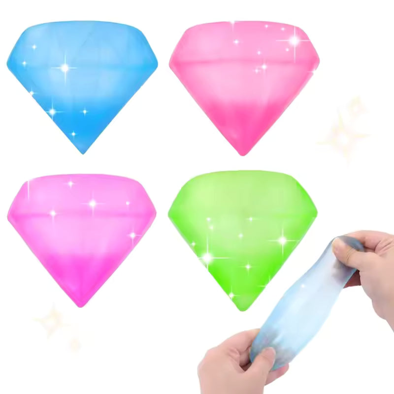 Schylling NeeDoh Groovy Jewel - Sensory Toy - Satisfying Super Sparkly Jelly Filling - Ages 3 and Up - Color May Vary; One Per Pack